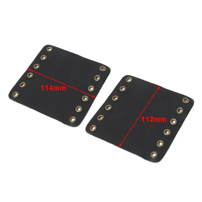 22mm Leather Hand Grip Covers for Universal Motorcycle - Black
