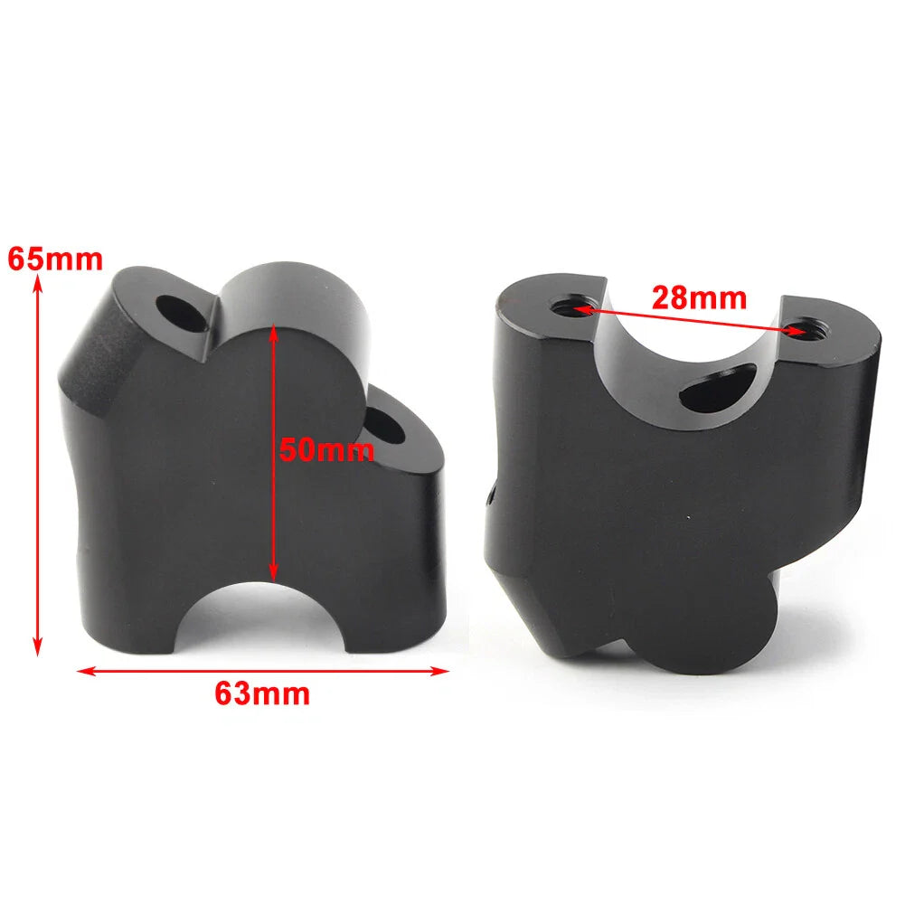 Black HandleBar Bar Risers Mount Clamp Adapter for BMW F800R (2015-2017)