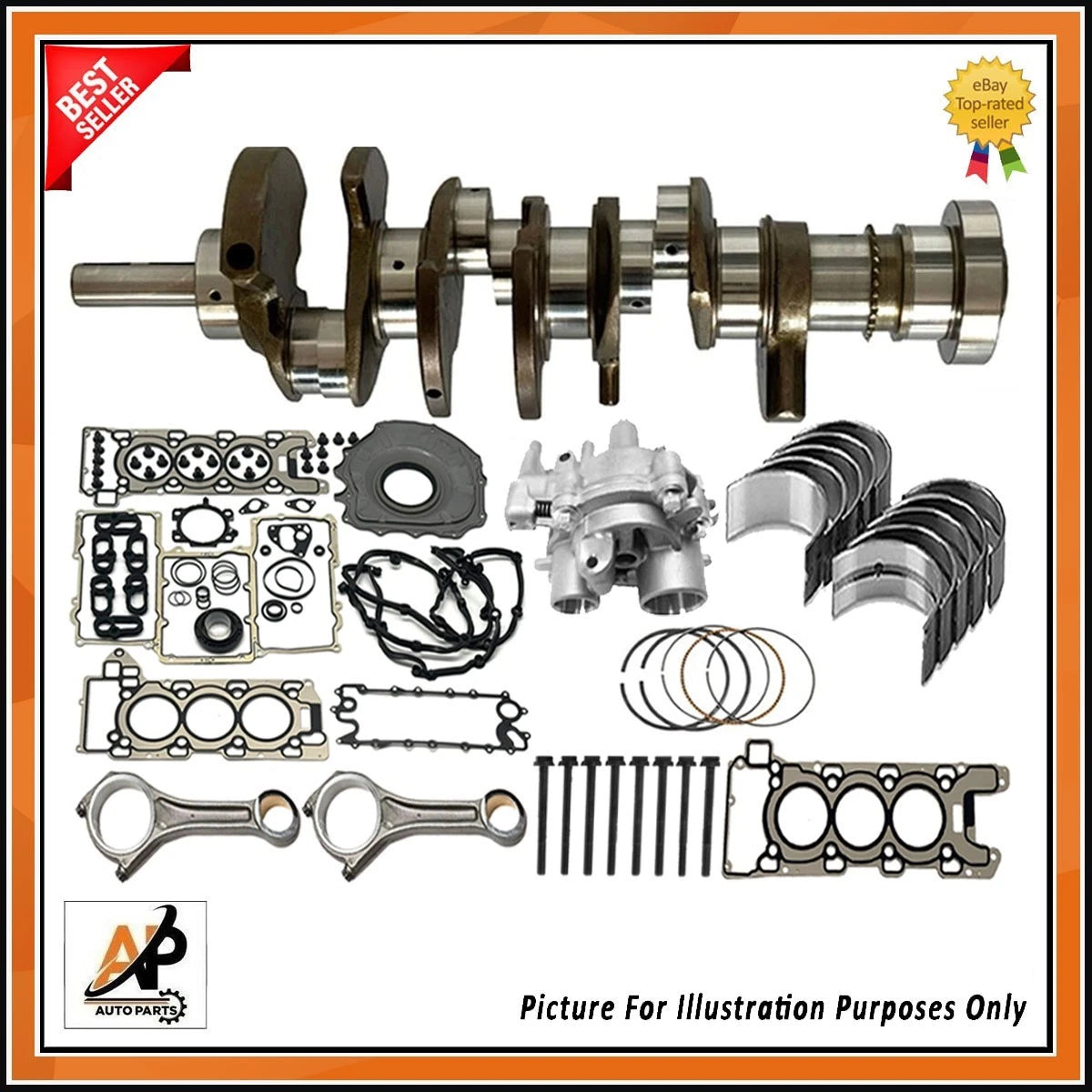 Engine Crankshaft Replacement Parts Kit for Jaguar F Type Coupe (2014–2020)