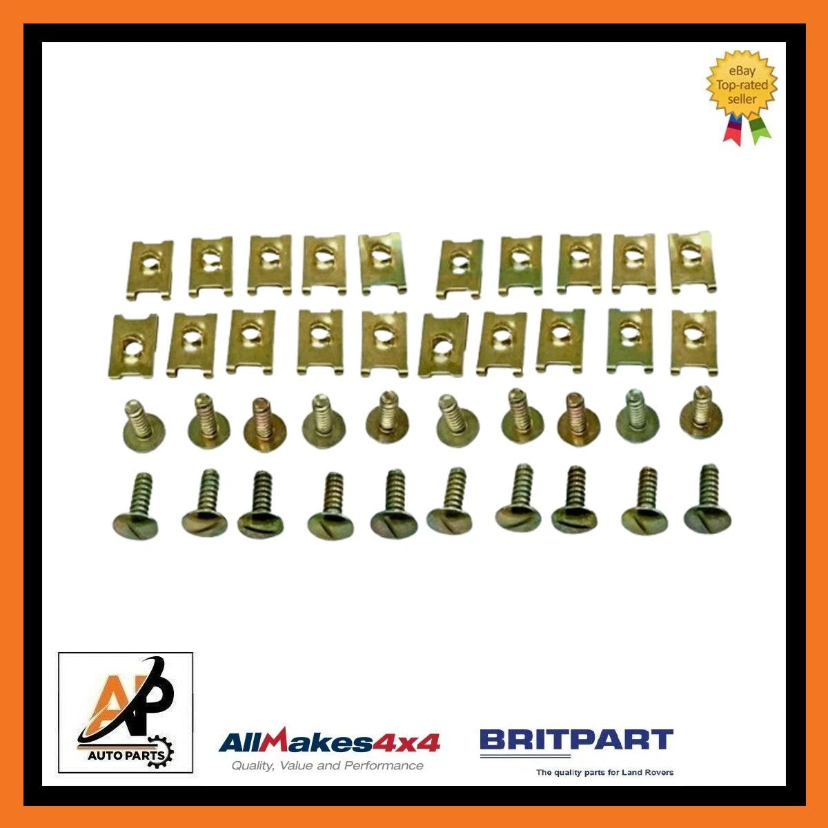Floor Screws and Speed Nut Clip Replacement for Land Rover Series (X20) (1960–1983)