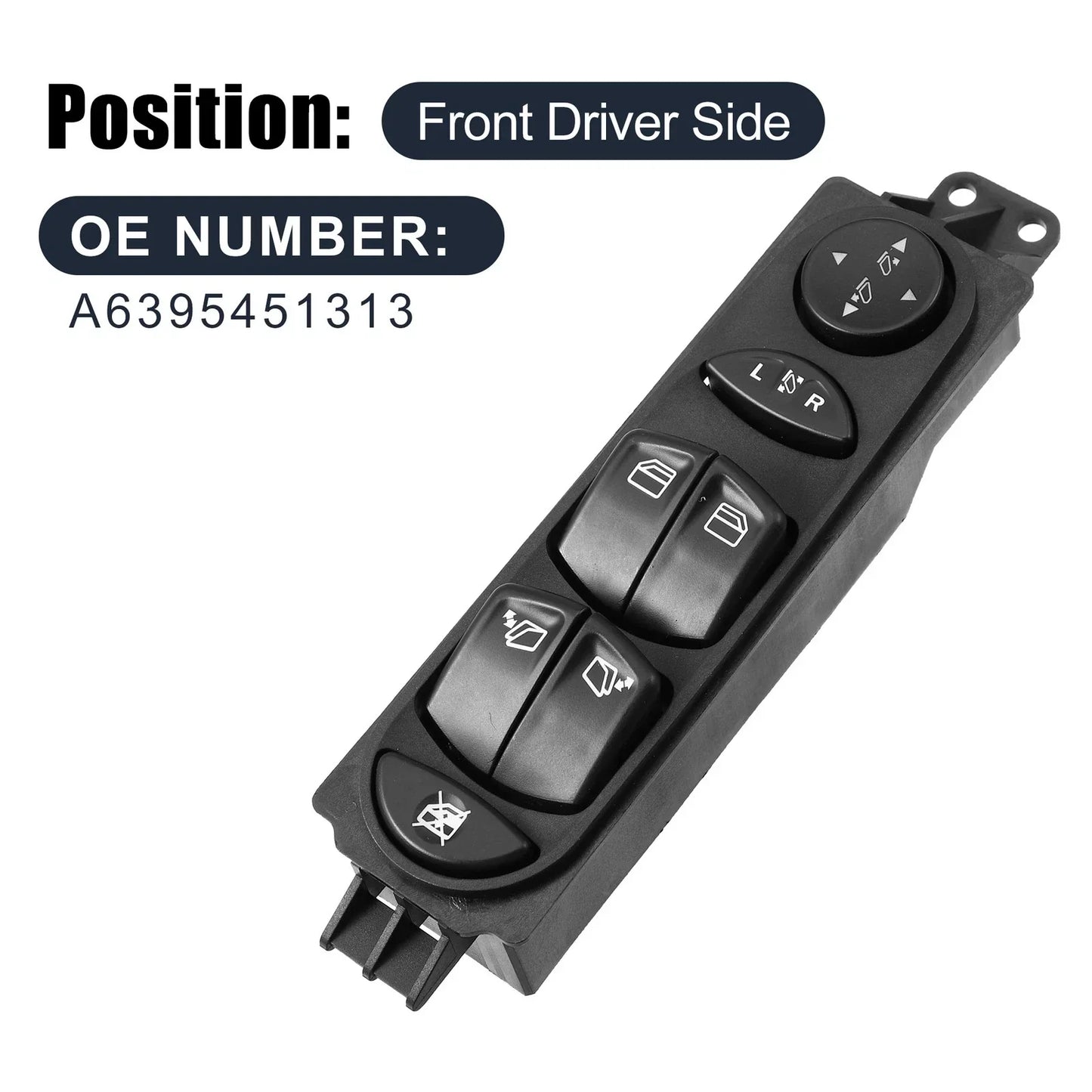 Car Power Window Switch Driver Side for Mercedes Viano Vito (2003-2010)