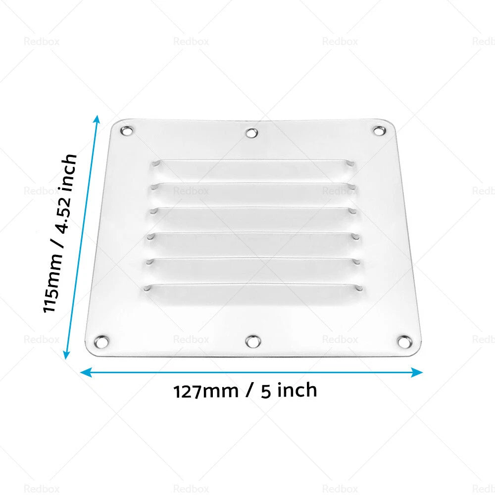 4 x Stainless Steel Rectangular Air Vents for Caravan Boat Home