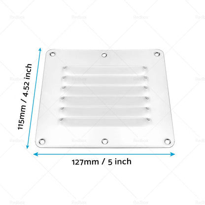 4 x Stainless Steel Rectangular Air Vents for Caravan Boat Home