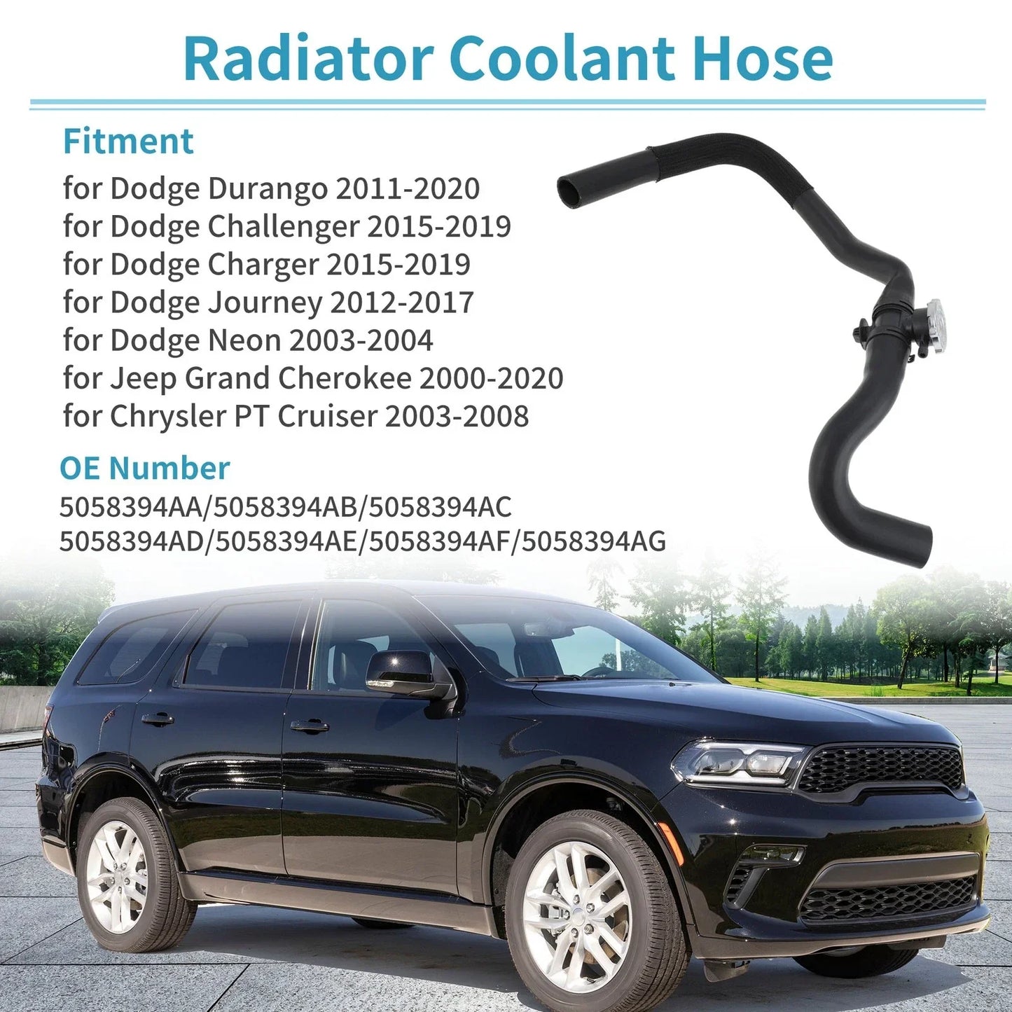 Upper Engine Radiator Hose for Dodge Durango (2011-2020)