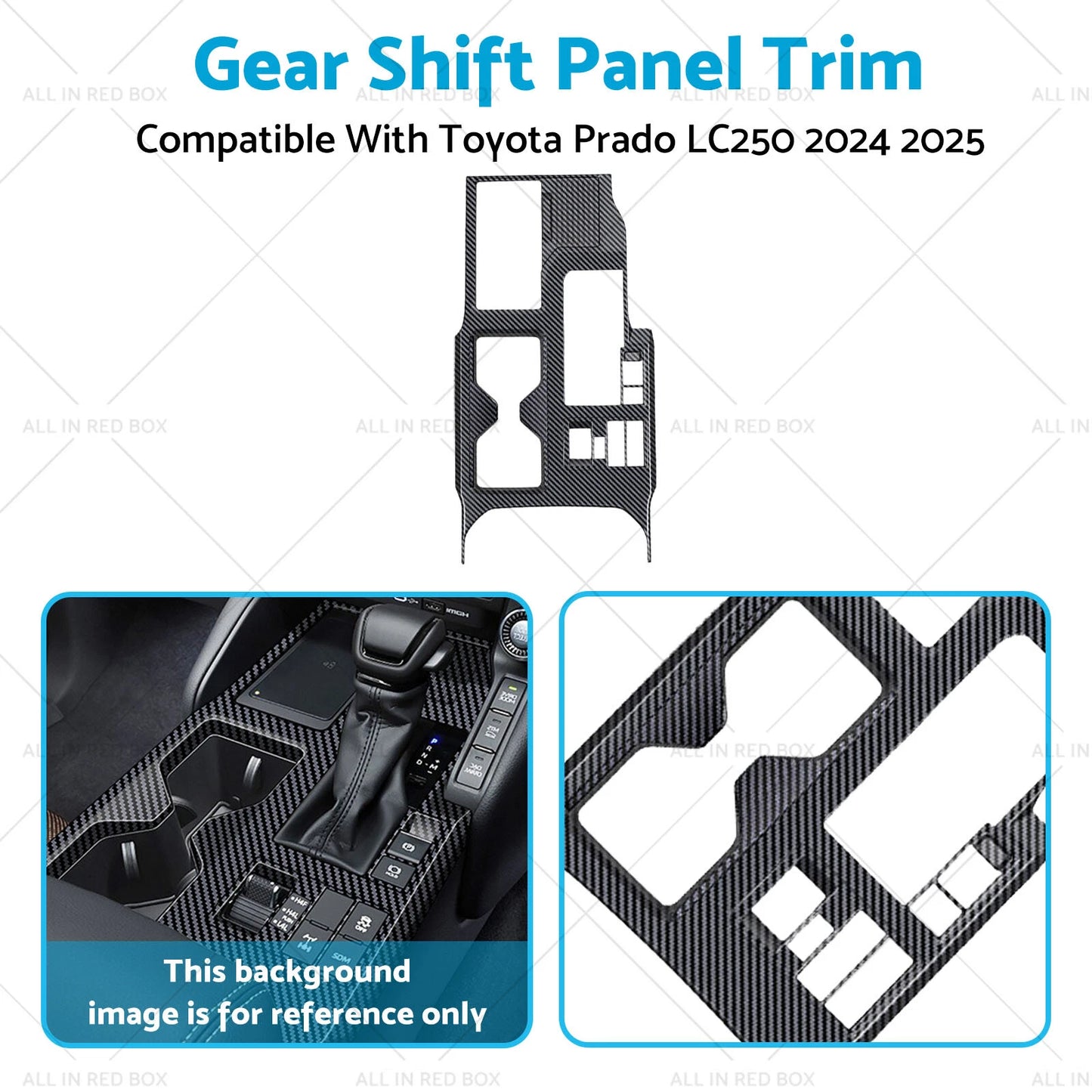 Gear Shift Panel Trim ABS Carbon Fiber for Toyota Prado LC250 (2024-ON)