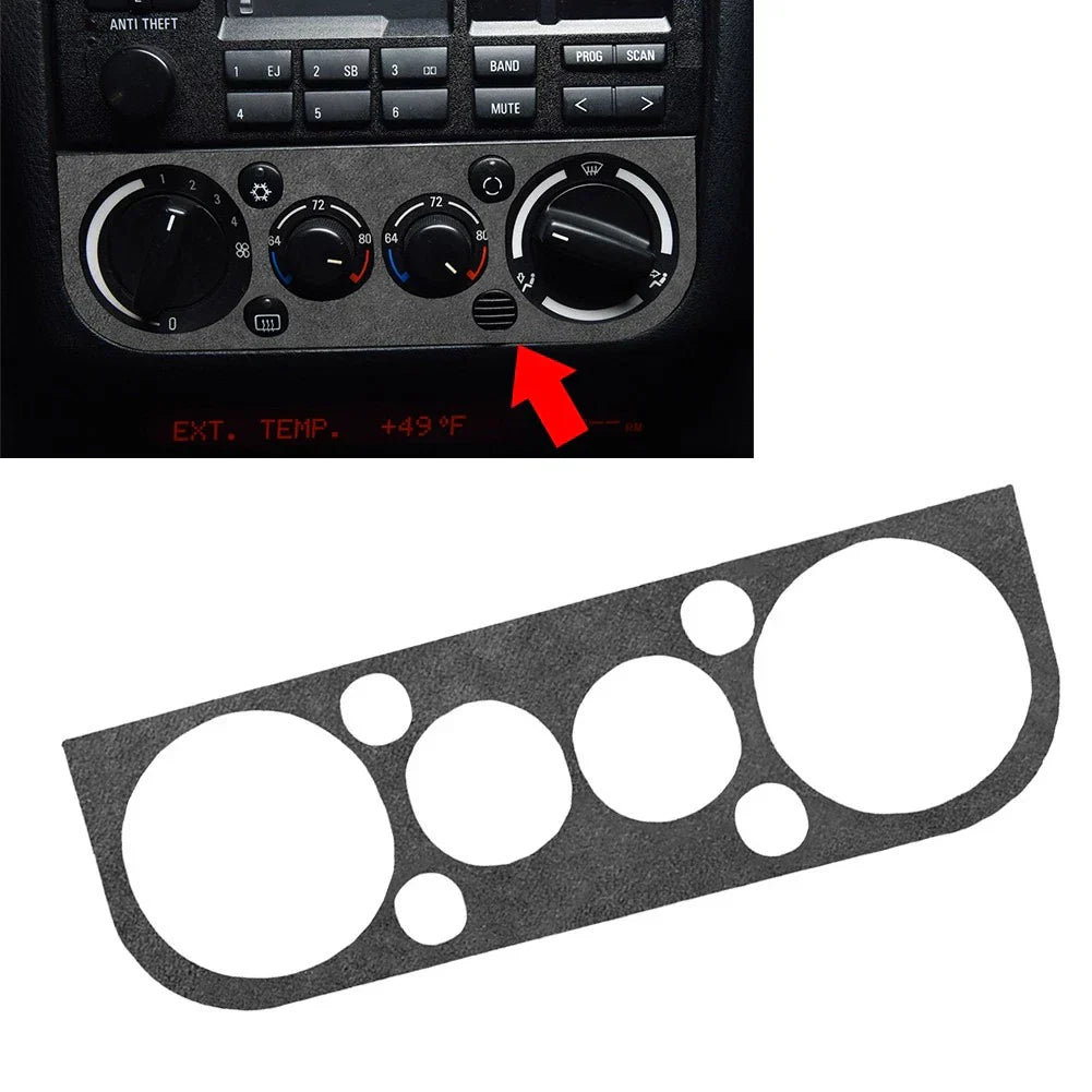AC Climate Control Panel Cover Trim for BMW 3 Series (1991-1999) - Suede Black