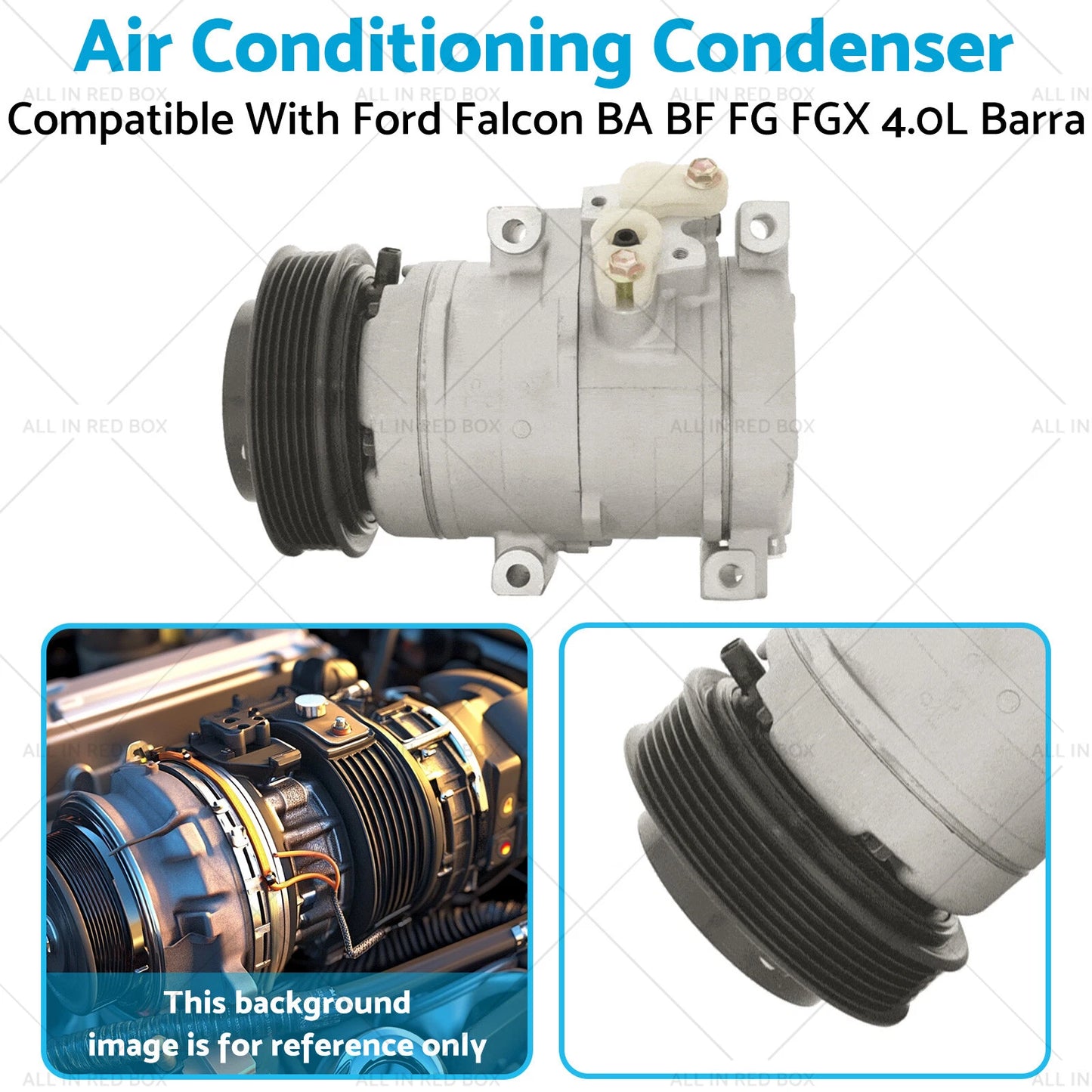 AC Compressor for Ford Falcon BA BF FG FGX 4.0L Barra (2002-2014)