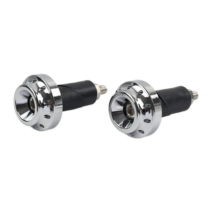 Chrome Motorcycle 7/8'' 1'' Handlebar Grips & End Cap for Make & Model