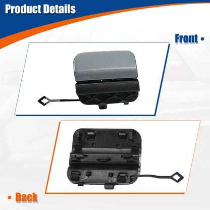 Rear Bumper Tow Hook Cover for Mercedes-Benz W205 (2015-2021) Dark Silver