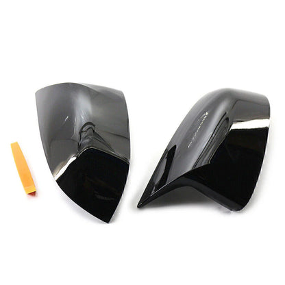 1 Pair Gloss Black Car Mirror Cover Caps for BMW X3 X4 X5 X6 X7 (2018-2023)