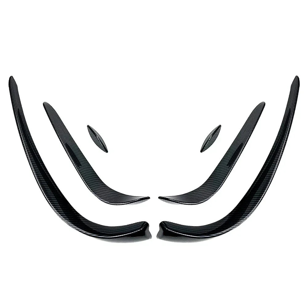 6 x Front Bumper Lip Spoiler Fins for Mercedes Benz C-Class W205 (2015-2018)