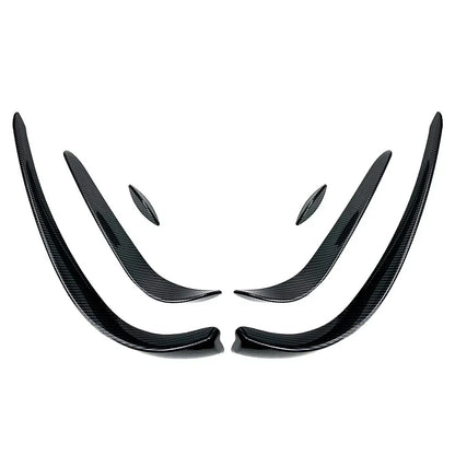 6 x Front Bumper Lip Spoiler Fins for Mercedes Benz C-Class W205 (2015-2018)