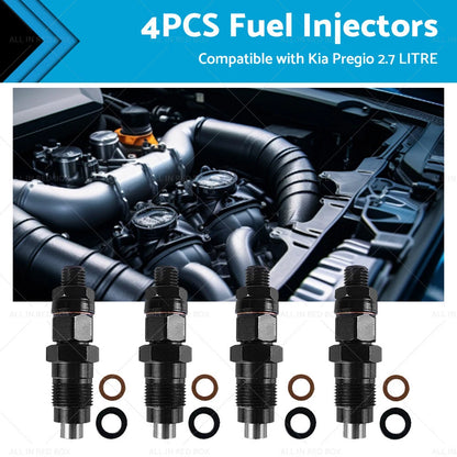 4 x Diesel Fuel Injectors for Kia Pregio 2.7L (2000-2006)