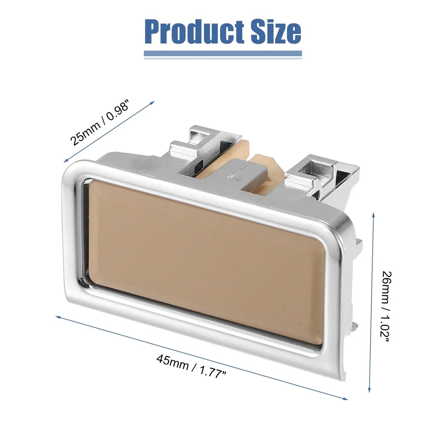 Armrest Latch Lid for Mercedes-Benz - Plastic Beige Silver Tone ()
