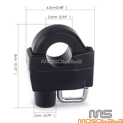 Helmet Lock for Yamaha BMW 25MM Handlebar Frame Crash Bar