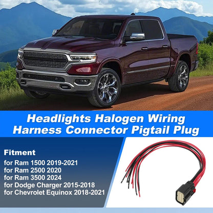 Halogen Headlight Wiring Harness Connector for Ram 1500 (2019-2021)