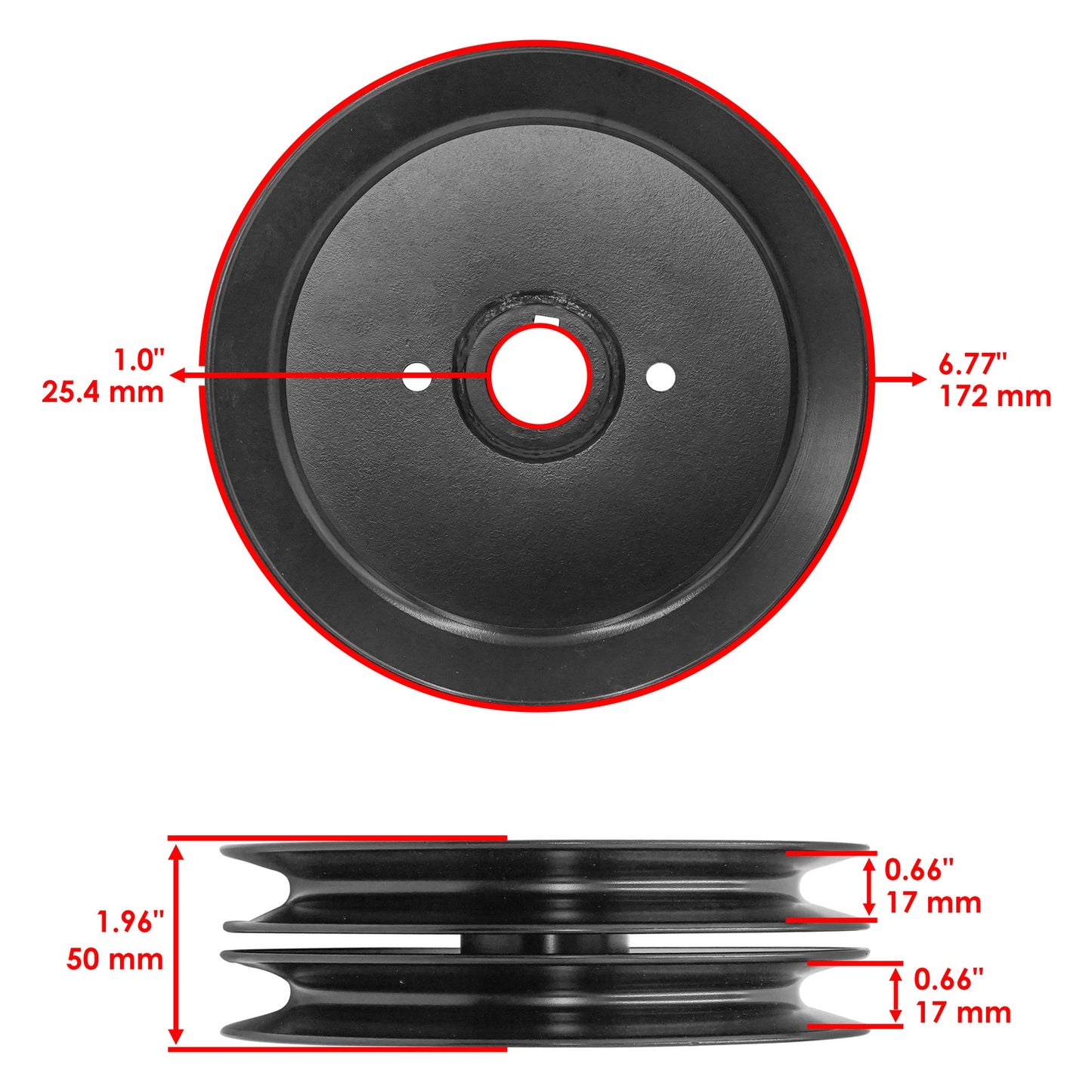 Deck Spindle Assembly with Pulley for Gravely Pro-Turn 160 (2016–2019)