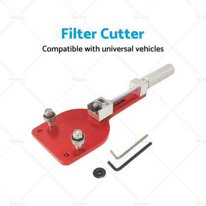 Oil Filter Cutter Tool 2-3/8" - 5" for Car - Aluminum Alloy Red