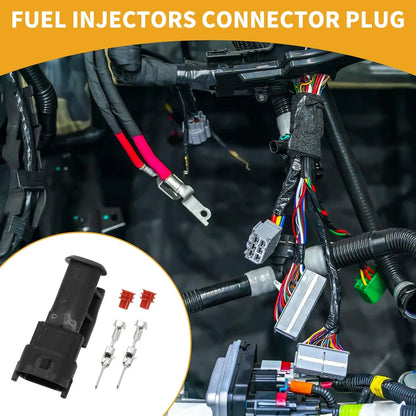 2 x Pin Fuel Injector Connector Plug for Mercedes-Benz