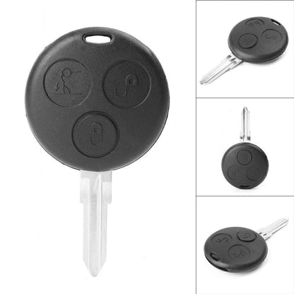 3 Button Flip Remote Key Fob Shell Case Cover for Smart Forfour Fortwo Cabrio