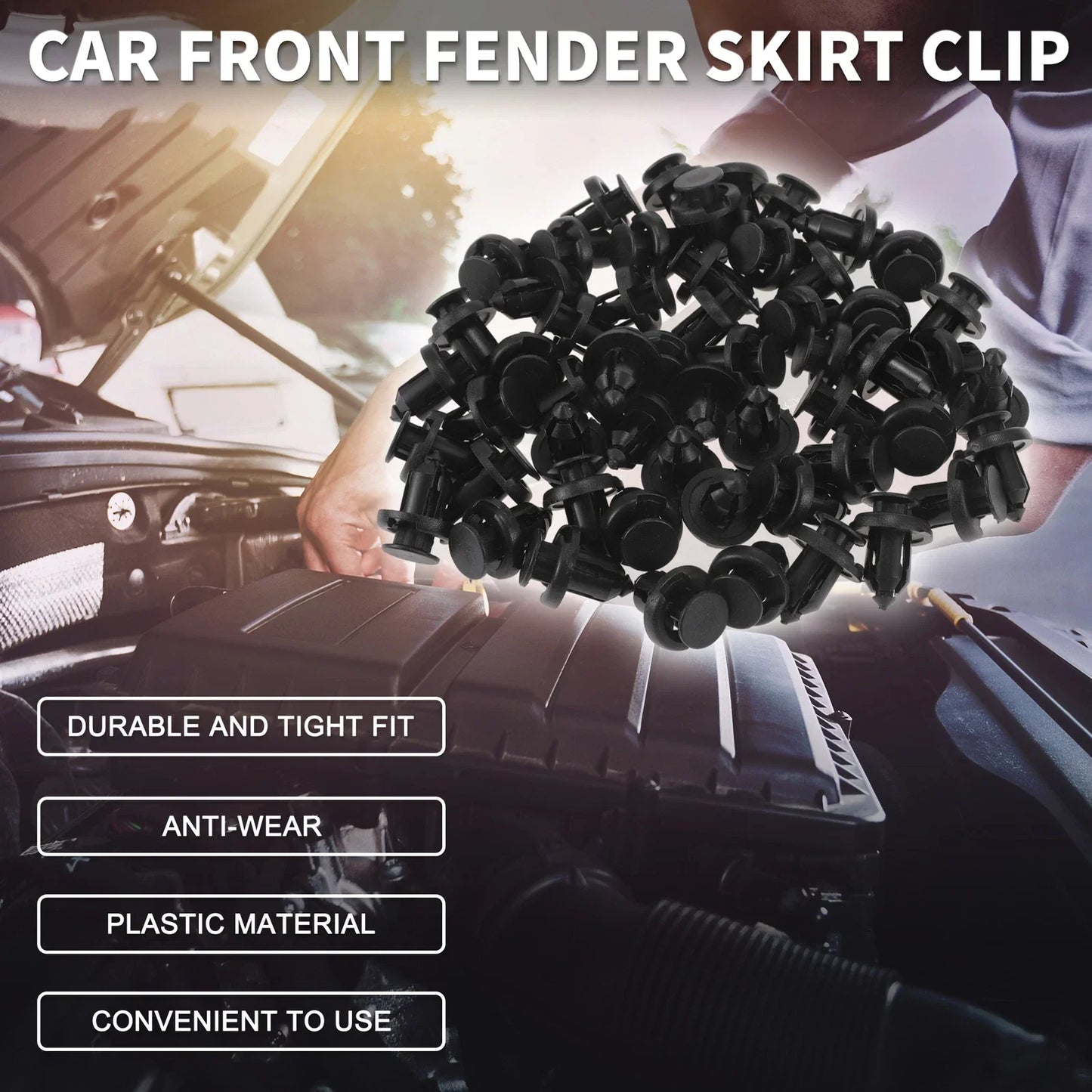Front Fender Skirt Clips for Honda CR-V 1997-2020 & CR-Z 2011-2016, 50 Pcs