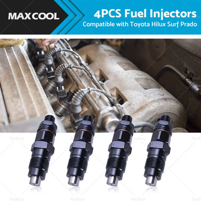 4x Diesel Fuel Injectors for Toyota Hilux Surf Prado 1KZ-TE (1996-2002)