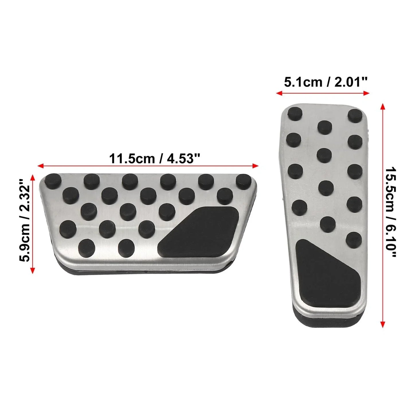 Brake & Gas Pedal Cover Set for Dodge Challenger Charger (2009-2019)