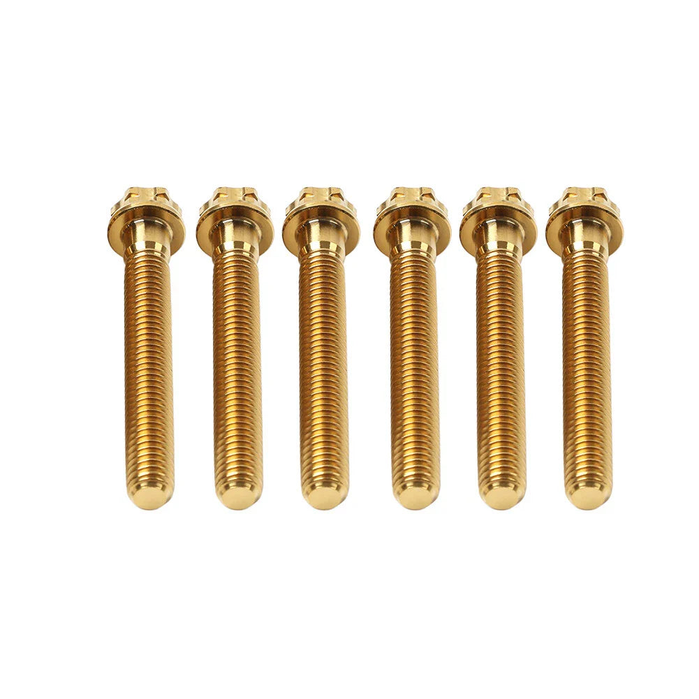 6pcs M6x45mm Titanium Torx Head Flange Screws for Motorcycle Bike