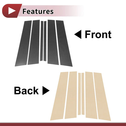 6 Pcs Door Pillar Window Trim for Mercedes-Benz M-Class (2012-2015)