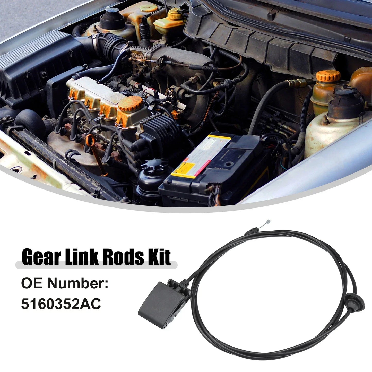 Hood Latch Release Cable for Dodge Ram 2009-2010 (2009-2010)