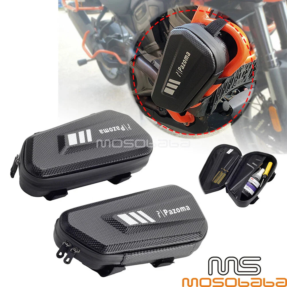 2L Front Bumper Guard Storage Tool Bag for Harley Motorcycles