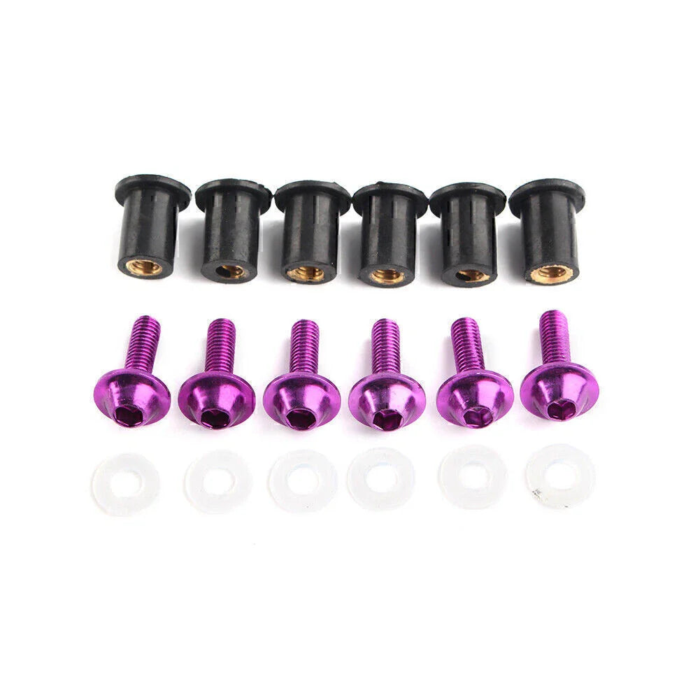 Windscreen Fixing Kit Purple Bolts for Honda CBR250 300 650 900