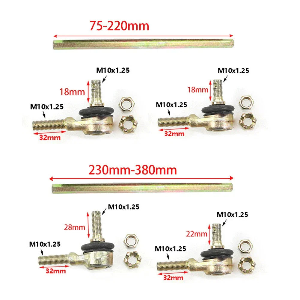 8cm M10 Ball Joiner Bolt Tie Rod for 50cc 70cc 110cc Quad Dirt Bike ATV