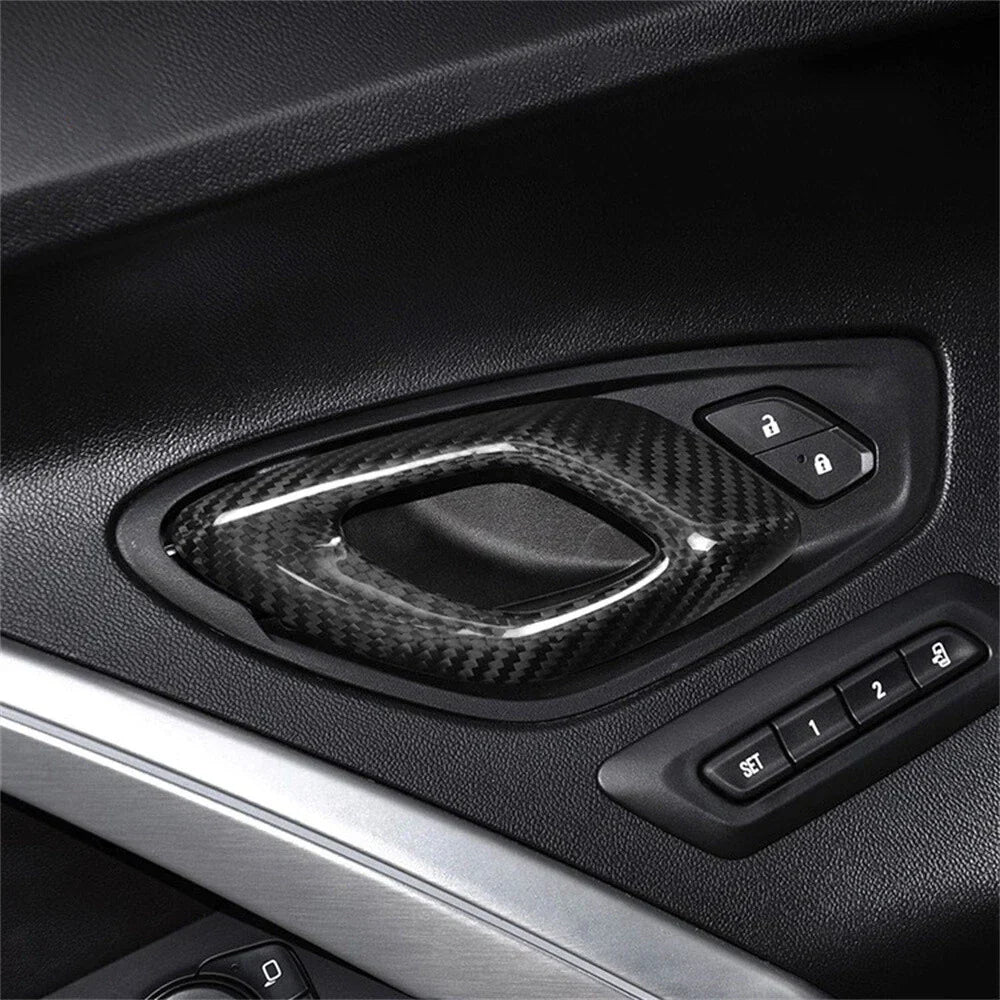 Carbon Fiber Door Handle Panel Cover Trim for Chevrolet Camaro (2016-2023)