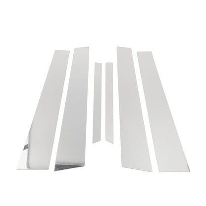 6 Pcs Chrome Silver Door Pillar Window Trim for Mercedes S-Class (2007-2013)