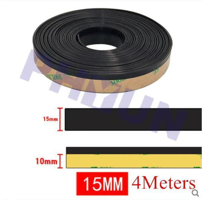 Rubber 157'' x 0.6'' Car Side Door Window Glass Seal Rain Visor Strip Universal