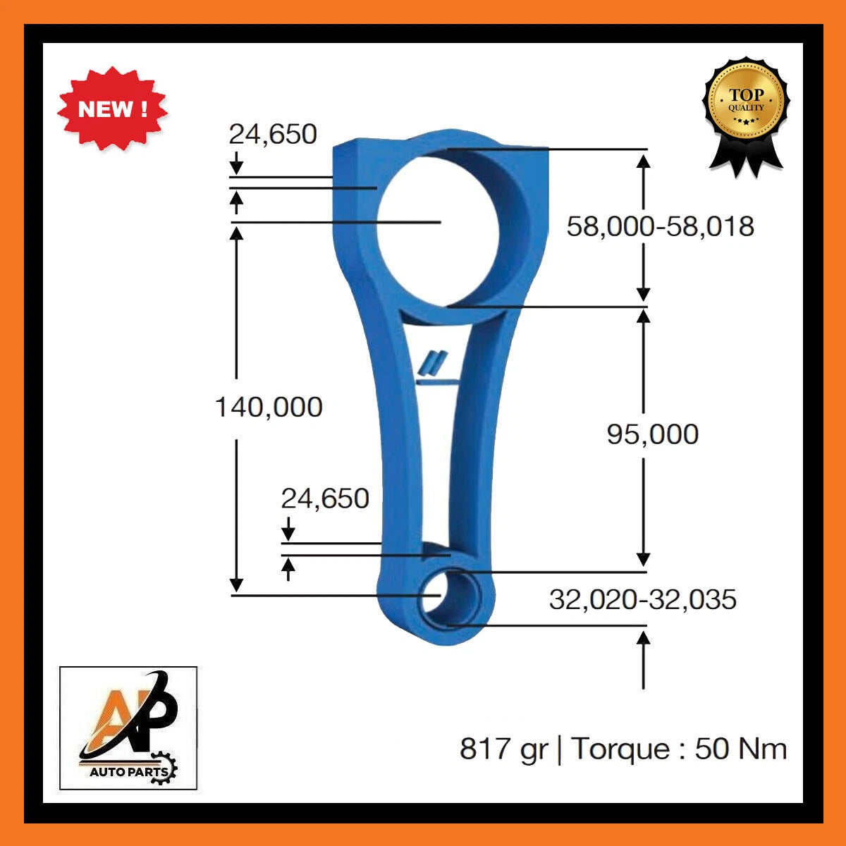 Connecting Rod Replacement for Land Rover Jaguar E Type (1961–1972)