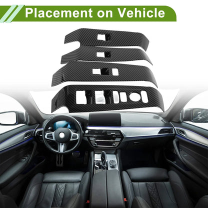 4 Pcs Window Switch Bezel Covers for Honda Civic (2022-2025)