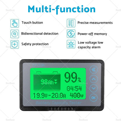 LCD Alarm Tester Capacity Display for Caravan 350A MAX 500A Lithium Battery