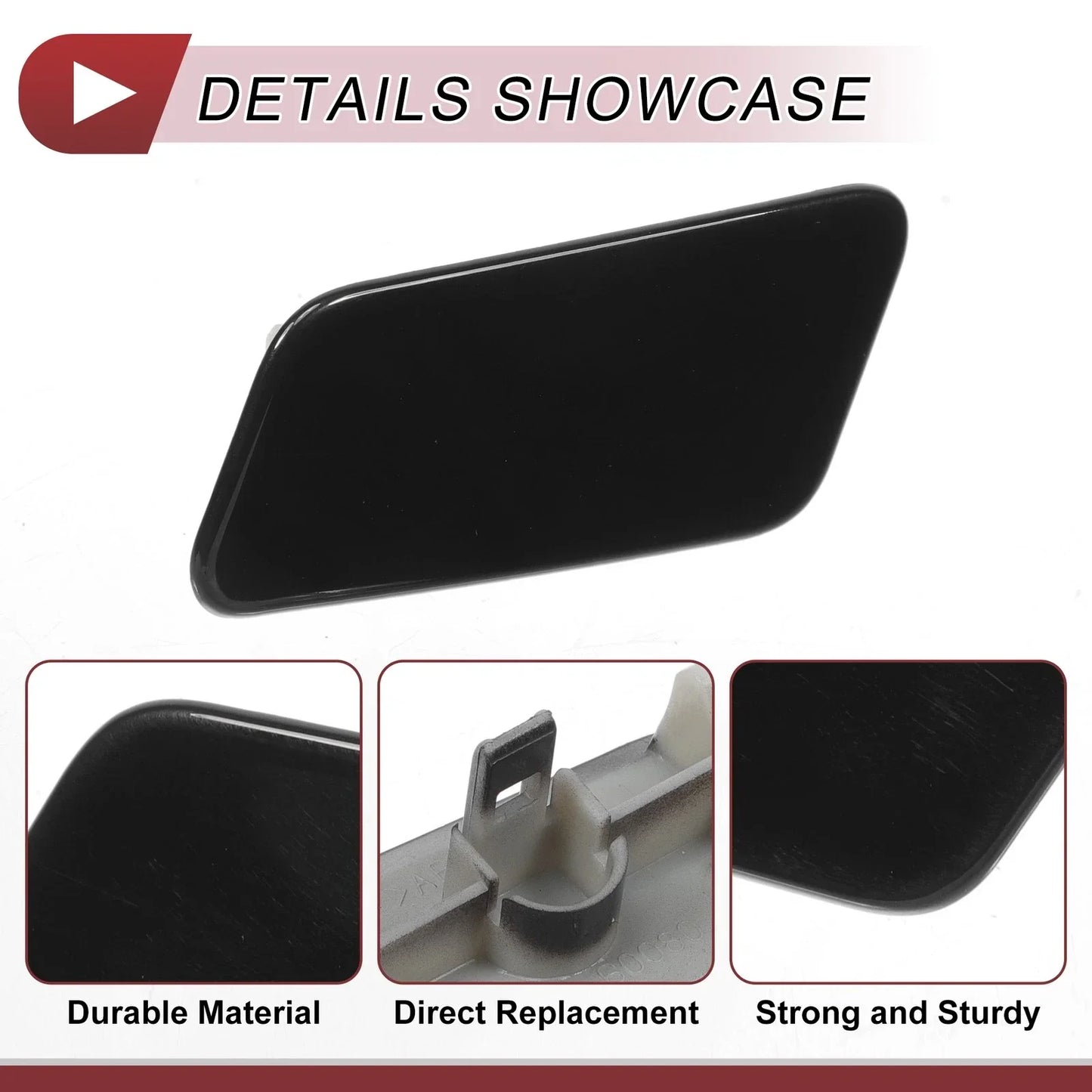 Front Left Washer Nozzle Cover for Lexus LX570 (2016-2021) - Black 1 x Cap