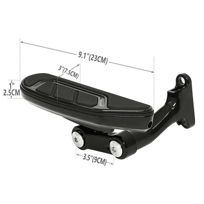Black Passenger Floorboard Mount for Harley Electra Glide FLHT (1993-2025)