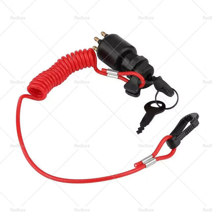 Ignition Key Switch w/ Safety Lanyard for Evinrude/Johnson OMC