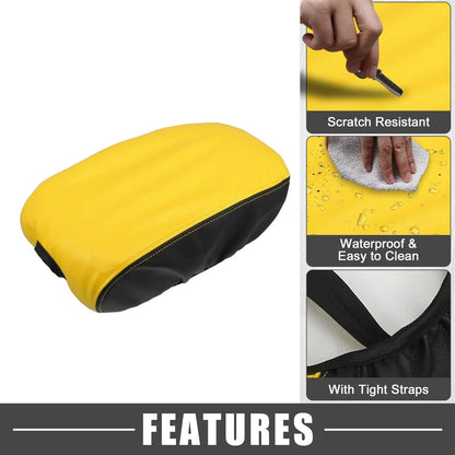 Car Center Console Armrest Pad Cover for Dodge Charger (2015-2022) Black Yellow