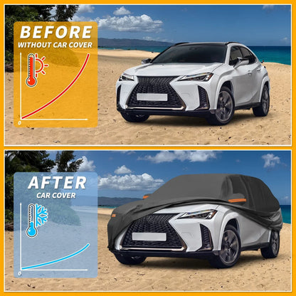 Waterproof All Weather Car Cover for Lexus UX (2019-2023) - Black 190T-PU
