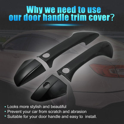 Car Door Handle Trims Set for Honda Accord 4 Door Black