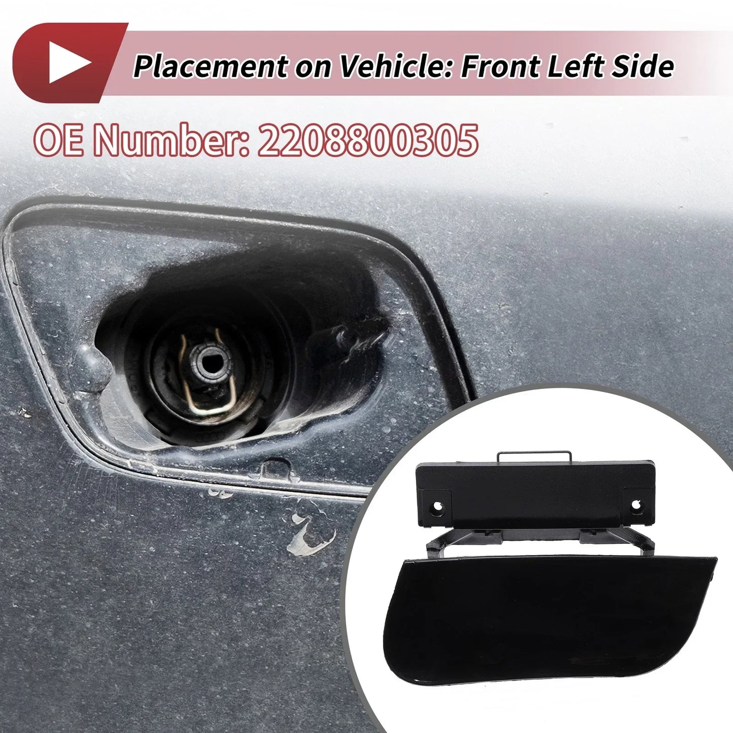 Front Left Bumper Headlight Washer Nozzle Cover for Mercedes-Benz S55 (2000-2006)