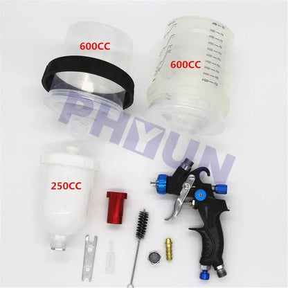 1mm Nozzle Gravity Feed Spray Gun w/ Dual Cup for PPS Paint Repair