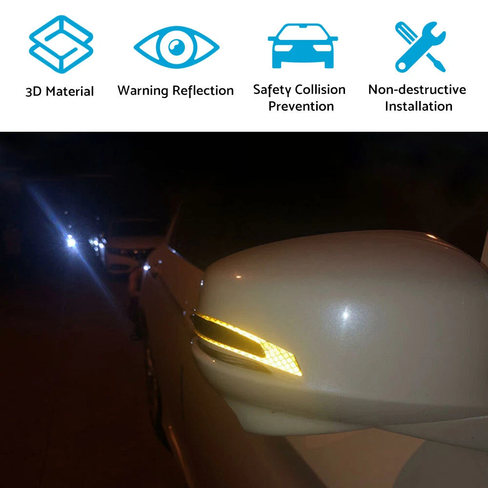 Reflective Carbon Fiber Door Edge Guard Bump Protector for Universal Cars