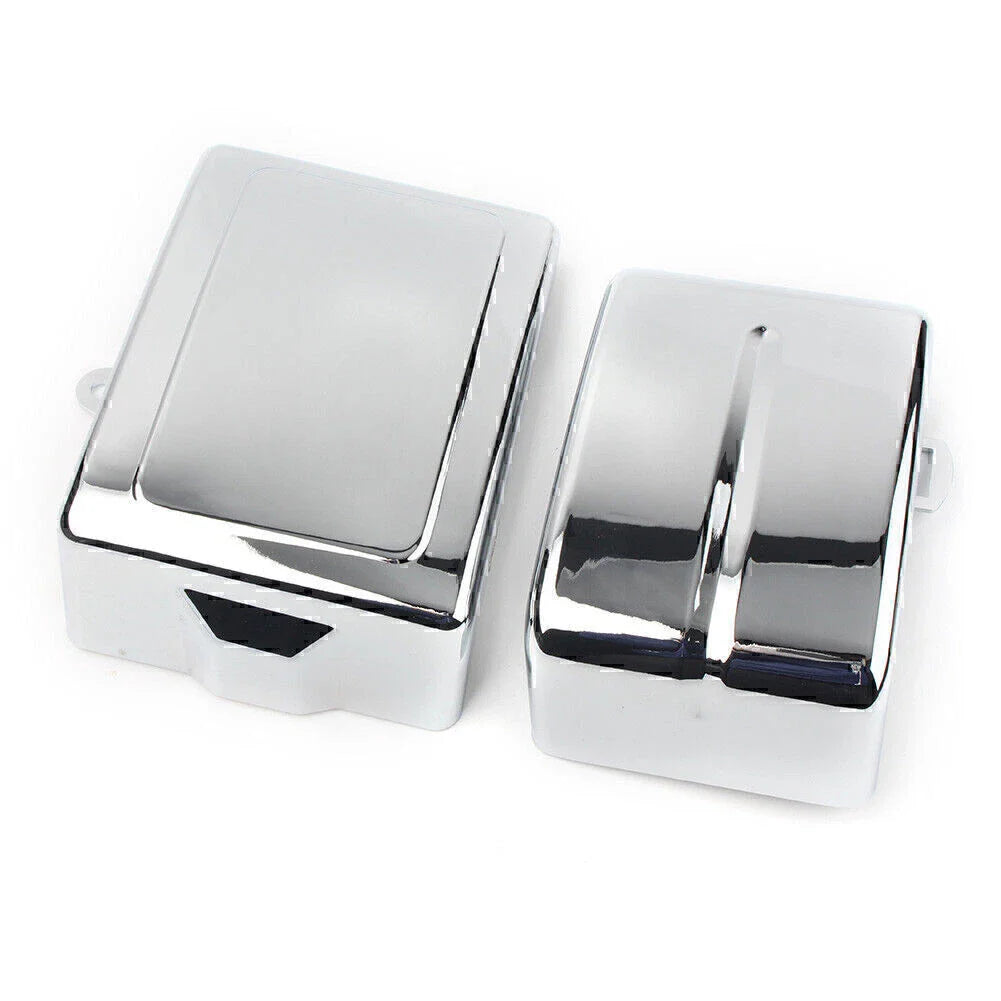 Chrome Battery Side Covers for Harley Dyna Fat Bob Super Glide (2006-2017)