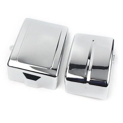 Chrome Battery Side Covers for Harley Dyna Fat Bob Super Glide (2006-2017)